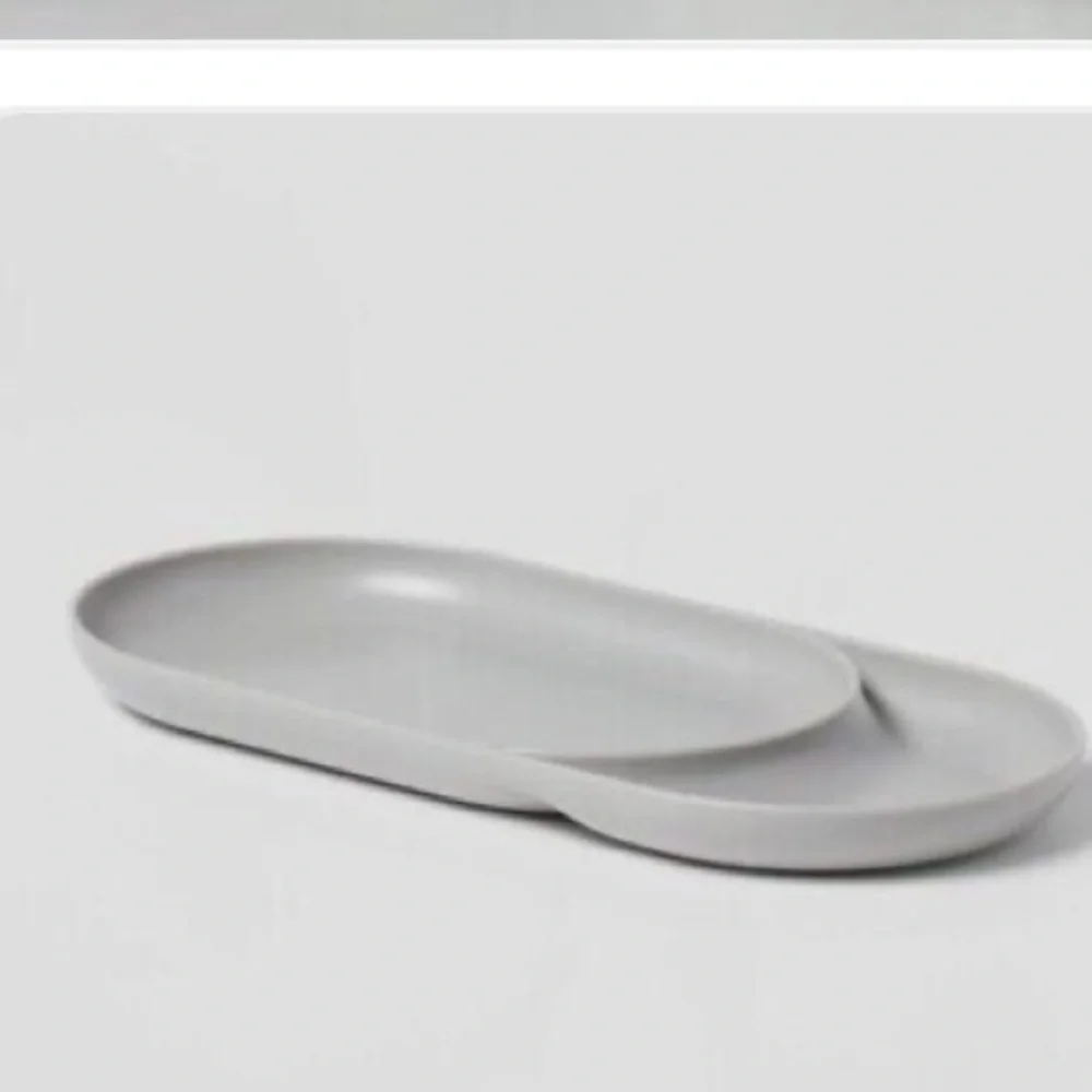 NWT 3pc Gray Bath Bundle Set Soap Tray & Pump & Canister - Room Essentials